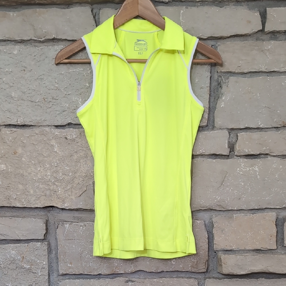 $10 Bundled! Neon Yellow Zip-Up Golf Top